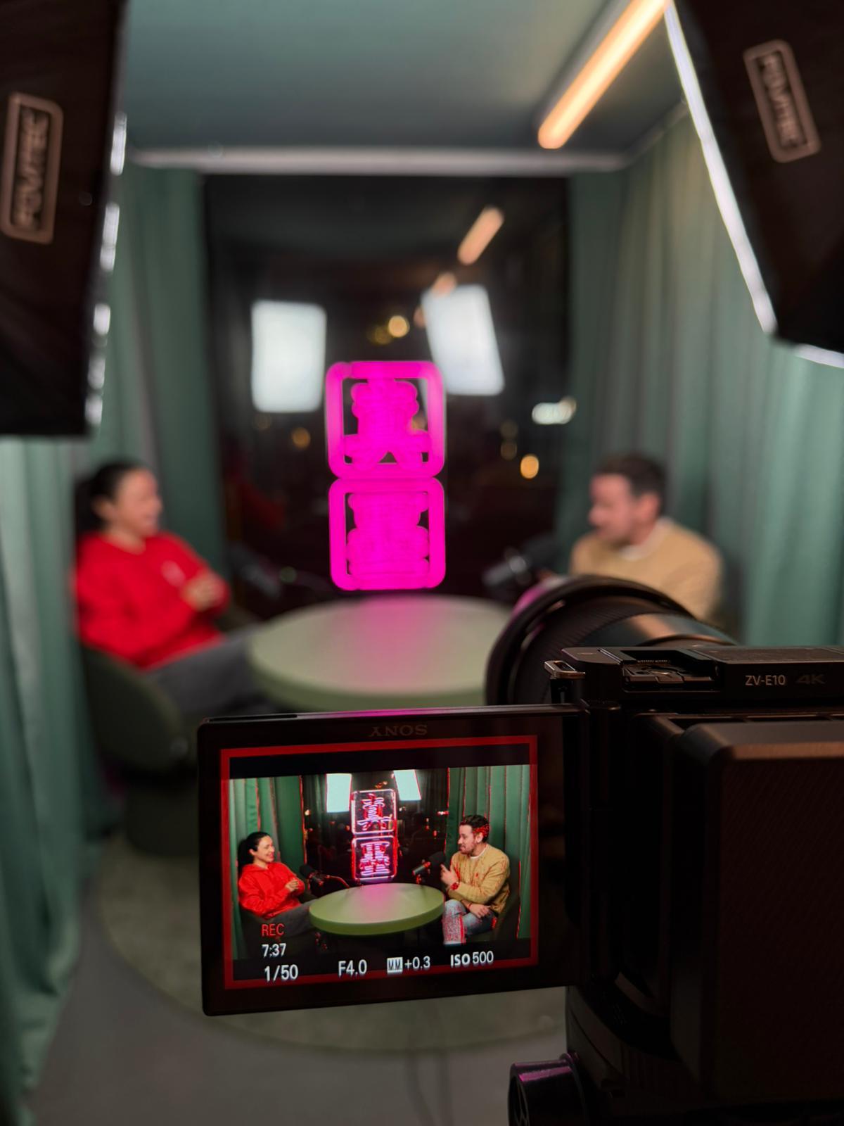 4K Canon camera recording setup at podcast studio Berlin