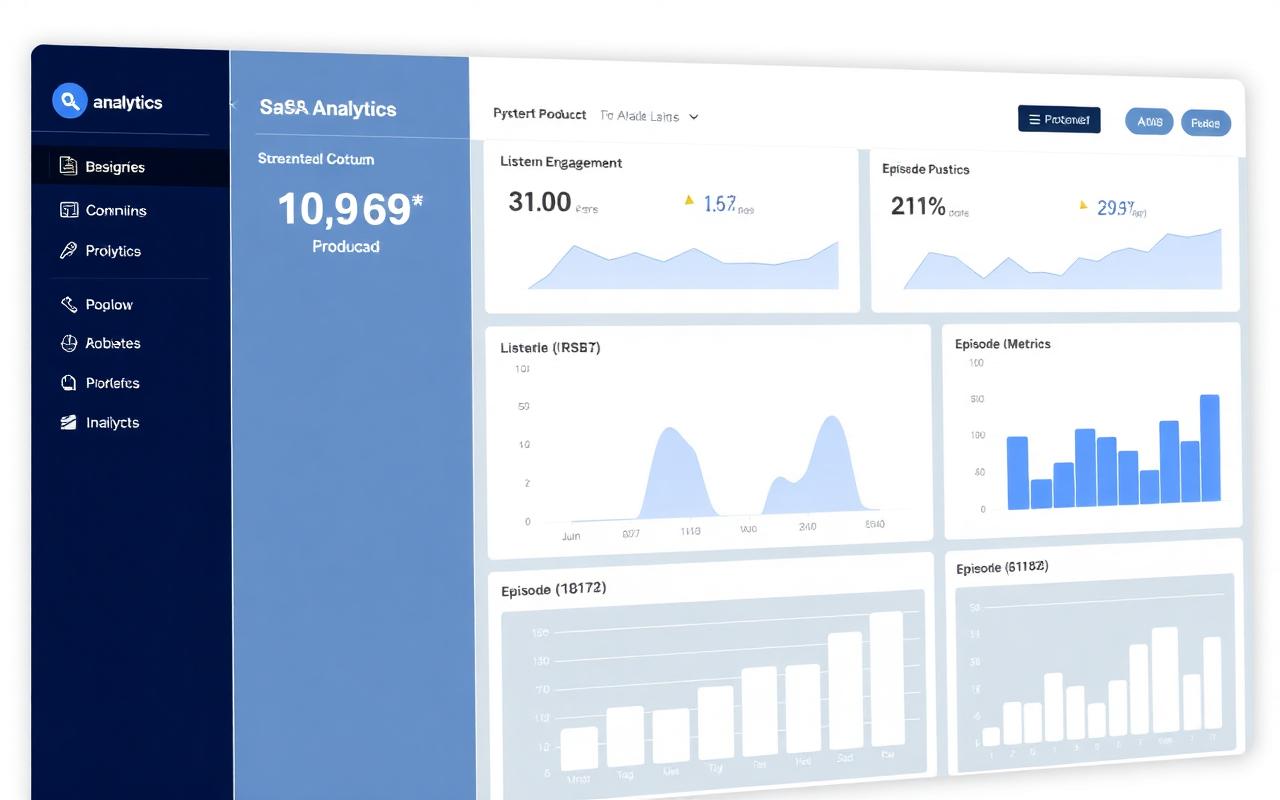 Hypecast analytics dashboard with engagement KPIs