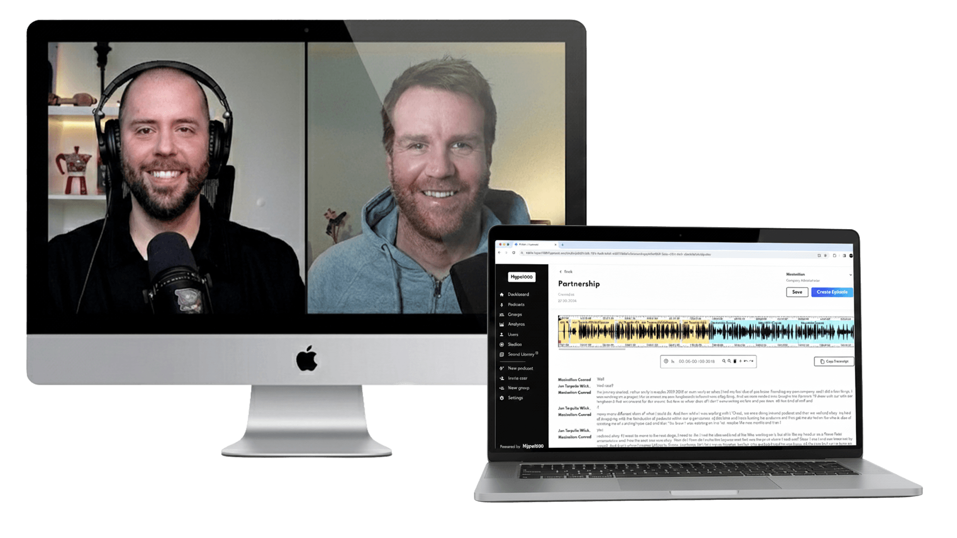 Hypecast Studio recording and editing on Mac devices